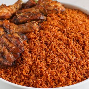 Jollof Rice with mixed protein
